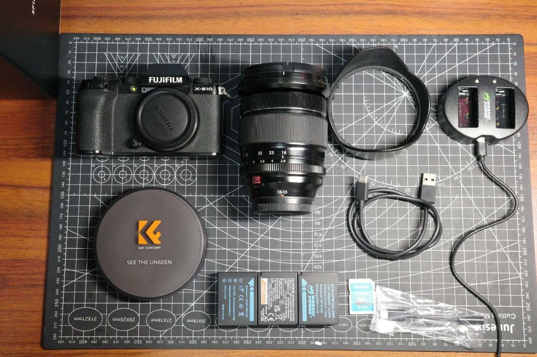 XS-10 + 16-55mm MK I (Category: Cameras) located in Manila. Submitted by themajikwaffle (Listing ID 1464271003, Image 1). Description: Hello! I'm selling my XS-10 and 16-55mm MK1 Kit. For 62,500. Price is slightly negotiable. Everything works perfectly, but body and lens has issues below. Can also sell separately: Body: 35,000. Lens: 30,000. Inclusions: Both boxes, with manuals. A free K&F concept 1/8 mist filter 2 Wasabi Power Battery and Charge