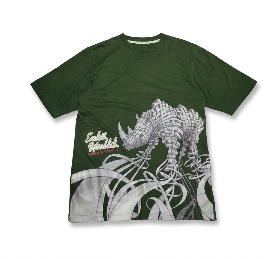 Y2k Grail Eckō Untld Rhino Dark Green (Category: Tshirts & Polo Shirts ) located in San Mateo. Submitted by jhaixsober (Listing ID 1464246501, Image 1). Description: DIMES LENGTH 30.5 WIDTH 22 -EXCELLENT CONDITION -ISSUE CUT TAGS ONLY -COLOR RATE 9.5/10 -COLOR WAY: DARK GREEN -NO HAIRLINES -GOOD FITTINGS -FAV ITEM -MUST HAVE -AUTHENTIC LEGIT LOCATION: QUEZON CITY COURIER: J&T AND LALAMOVE MOP: GCASH ONLY DM TO PURCHASE.