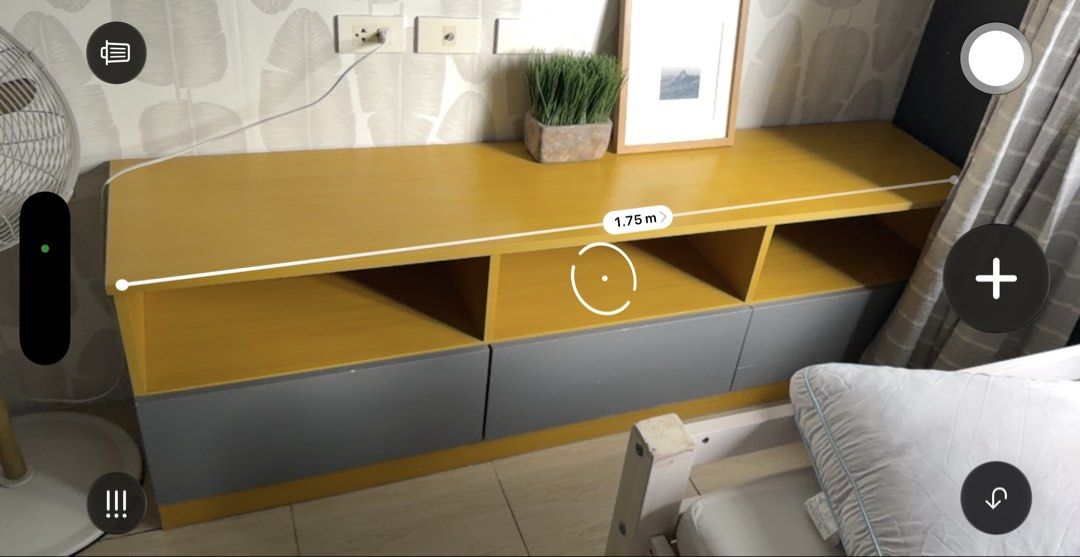 Yellow and Grey TV Console with Storage (Category: TV Consoles) located in Muntinlupa City. Submitted by isellgoodg00ds (Listing ID 1464345712, Image 1). Description: - Modern TV console with a chic yellow top and grey base. - Features open shelves and drawers for ample storage. - Generous 1.75-meter length, ideal for most TV sizes. - Effortlessly organize your living room space. - A functional and stylish addition to any home..