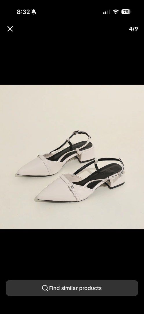 Yoto Pointed Low-Heel Sandals (Category: Flats & Sandals) located in Borongan. Submitted by loupreloveddd (Listing ID 1464261990, Image 1). Description: - used once only - size 37 (23cm) - rfs: big on me (bc i added plus 1 from my size) 🥲.