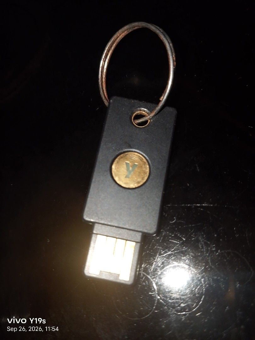 Yubikey for sale!!! (Category: Office & Business Technology) located in Caloocan City. Submitted by pinoyjackdaniels (Listing ID 1464179090, Image 2). Description: YubiKey = 700 pesos - Security Key C NFC by Yubico - Firmware version: 5.7.1 - FIDO L2 certified! - Fully-verified Yubikey via Yubico official website! (with picture as proof!) - 100% working! - walang kasamang lalagyan o case (mura na sa halagang 700 pesos!) Location: Windward Hills S