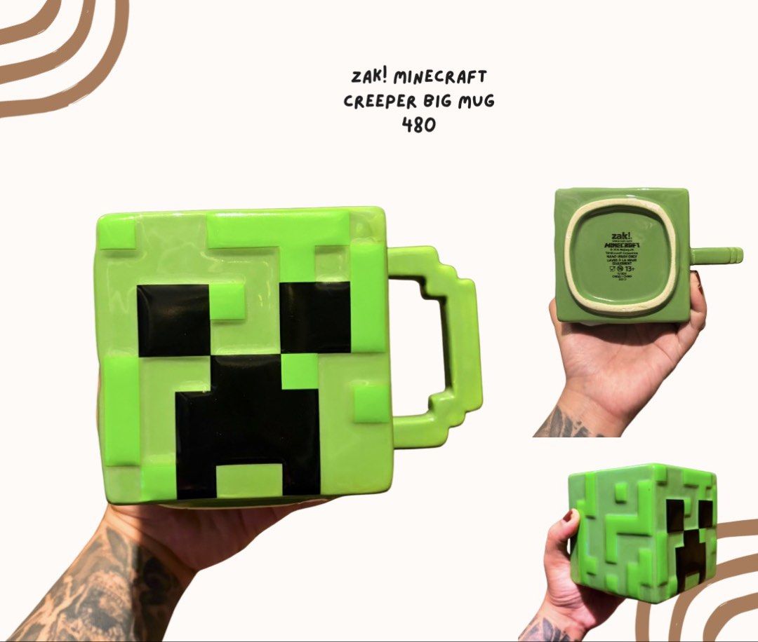 ZAK! MInecraft Creeper Large Mug (Category: Coffee & Tea Tableware) located in Pasig City. Submitted by homeyvibesph (Listing ID 1464177203, Image 1). Description: .