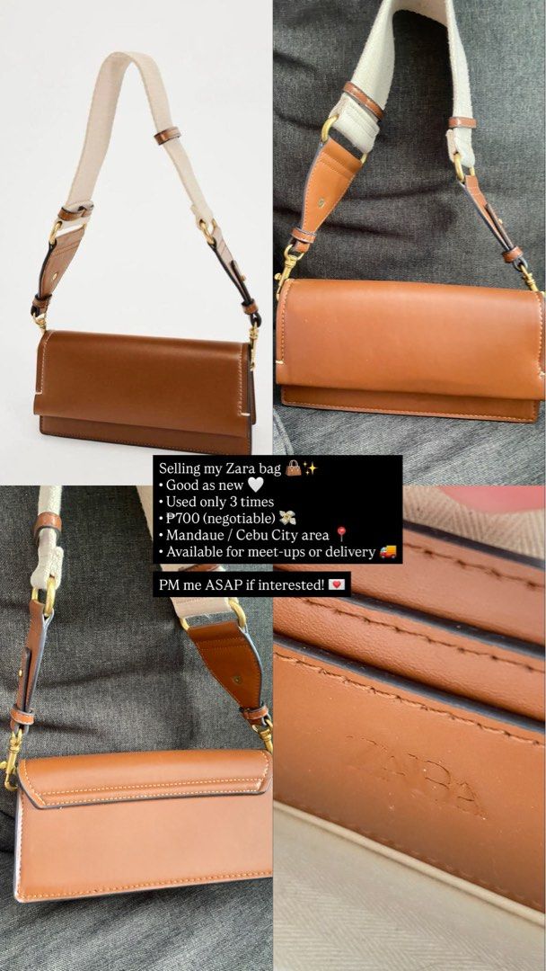 Zara Bag (Category: Shoulder Bags) located in Manila. Submitted by hanjiiinnn (Listing ID 1464145555, Image 1). Description: Zara bag (used only 3x) Price is negotiable.