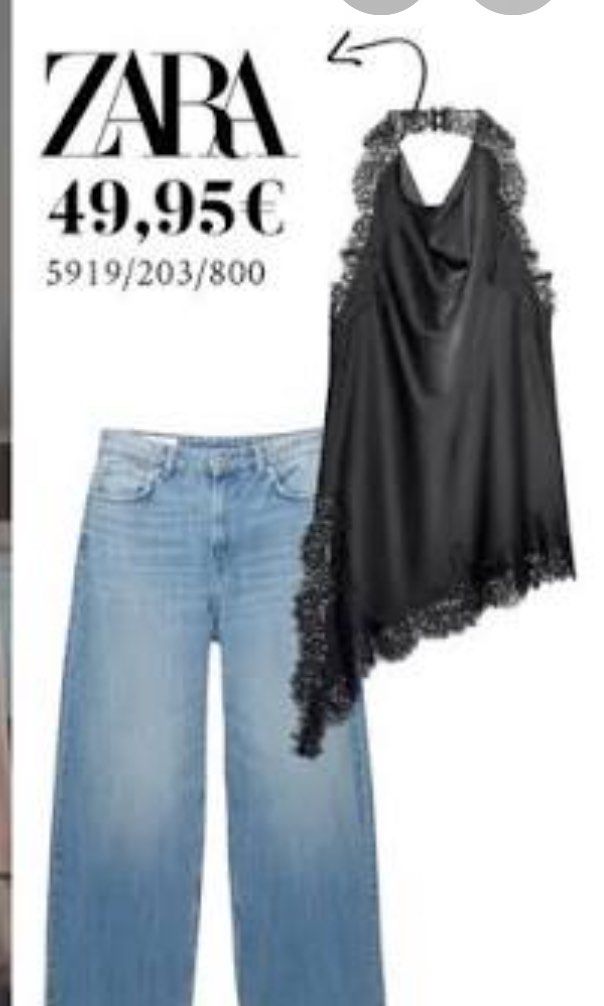 Zara Long blouse silk lace backless halter top code: 5919/203/800 (Category: Blouses) located in Pasig City. Submitted by jennieshoppe (Listing ID 1464304782, Image 2). Description: used once only Size medium on tag Halter style Backless.
