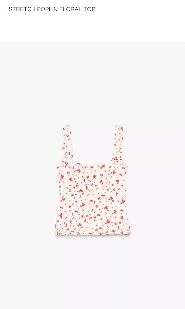 Zara poplin floral top (Category: Sleeveless) located in Taguig. Submitted by gabby85953 (Listing ID 1464350749, Image 3). Description: No ww No dimension .