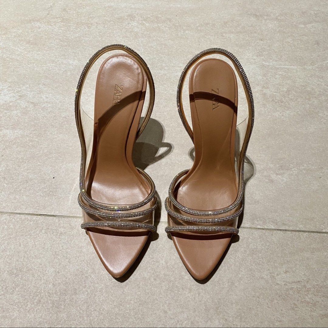 ZARA Slingback Shoes with Rhinestones (Category: Heels) located in Quezon City. Submitted by kathleenscloset (Listing ID 1464171364, Image 1). Description: .