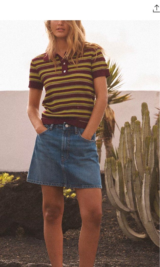 Zara stripe knit polo (Category: Others Tops) located in Taguig. Submitted by gabby85953 (Listing ID 1464352298, Image 2). Description: No ww No dimension .