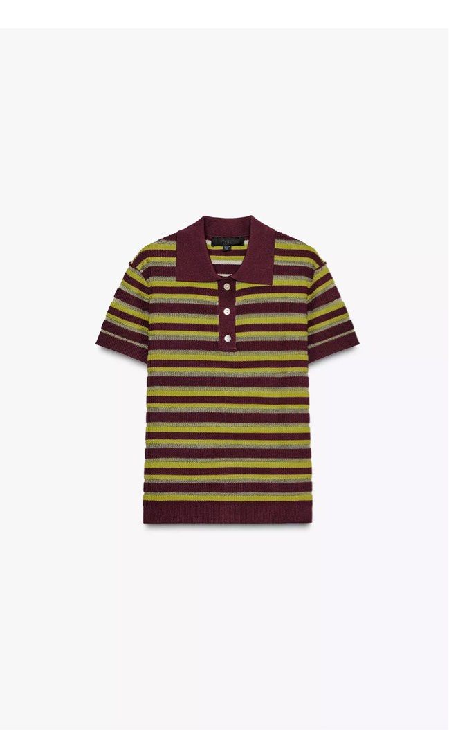 Zara stripe knit polo (Category: Others Tops) located in Taguig. Submitted by gabby85953 (Listing ID 1464352298, Image 1). Description: No ww No dimension .