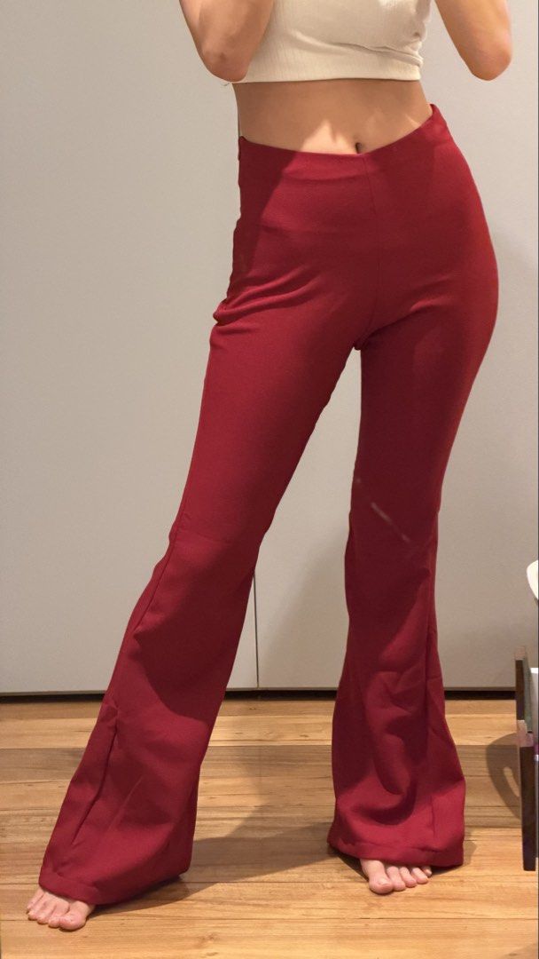 Zoo Label red flared pants size XS (Category: Other Bottoms) located in Cagayan de Oro. Submitted by alexamc_ (Listing ID 1464199826, Image 2). Description: .