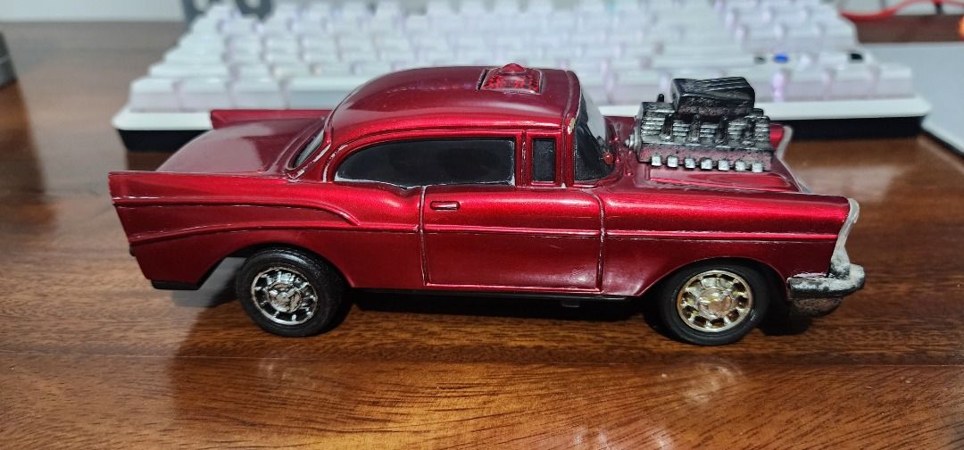 1/43 scale 57 chevrolet bel air pull back plastic toy (Category: Vehicle & Diecast Models) located in Mandaluyong City. Submitted by kinsenas (Listing ID 1464531945, Image 1). Description: 200 Used item, WYSIWYG MOP: Gcash MOD: J&T, Lalamove Mandaluyong area.