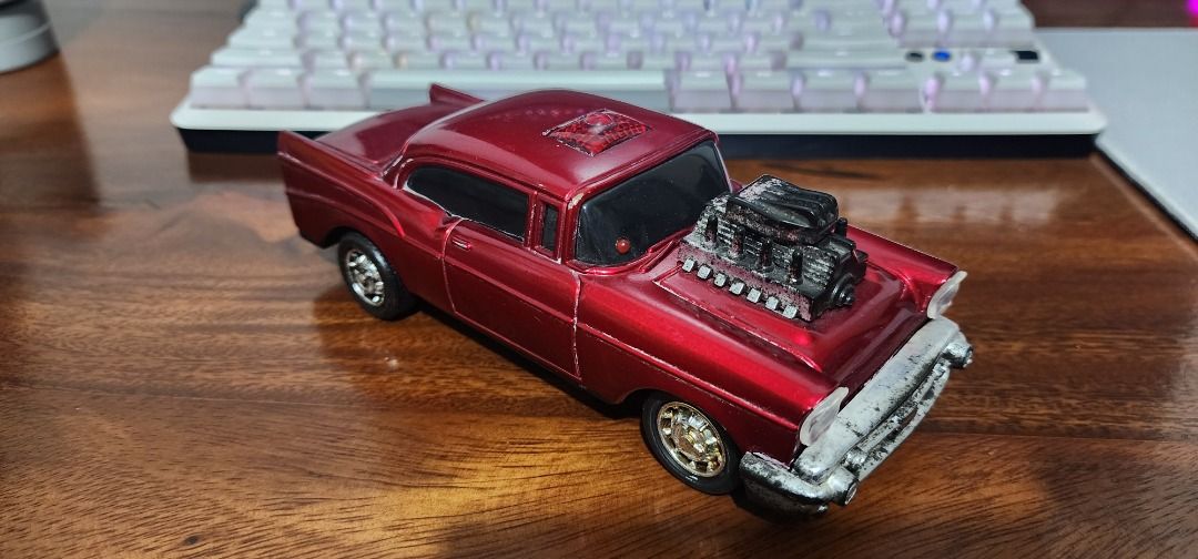 1/43 scale 57 chevrolet bel air pull back plastic toy (Category: Vehicle & Diecast Models) located in Mandaluyong City. Submitted by kinsenas (Listing ID 1464531945, Image 2). Description: 200 Used item, WYSIWYG MOP: Gcash MOD: J&T, Lalamove Mandaluyong area.