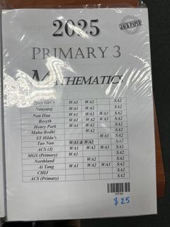 2026 Primary 6 P6 Preliminary Mathematics Exam Papers, Hobbies ...