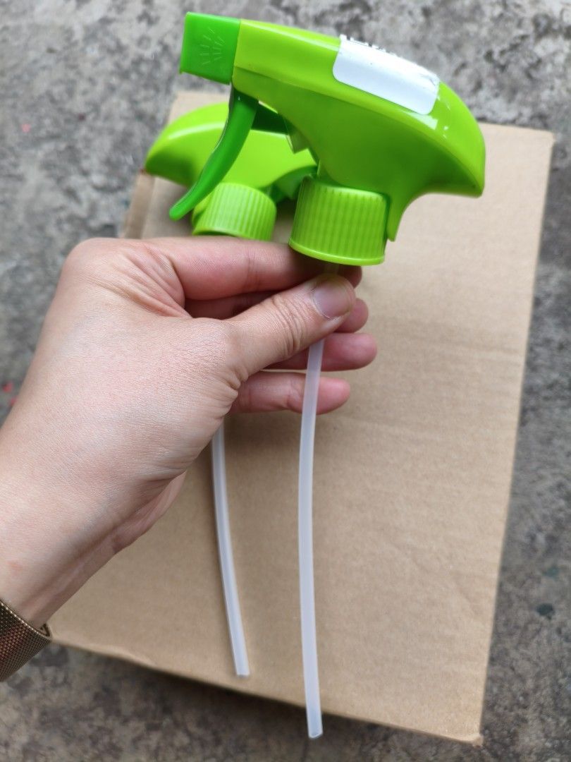 2x Green Spray Bottle Triggers with Tubes (Category: Home Improvement Tools & Accessories) located in Pasig City. Submitted by coolphoenix-29ac (Listing ID 1464391558, Image 3). Description: - Set of 2 green spray bottle triggers - Includes long plastic tubes - Ideal for refilling cleaning spray bottles - Great for DIY projects - Fits most standard bottle openings.