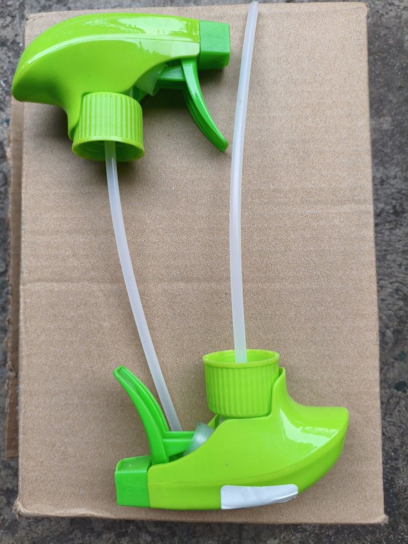 2x Green Spray Bottle Triggers with Tubes (Category: Home Improvement Tools & Accessories) located in Pasig City. Submitted by coolphoenix-29ac (Listing ID 1464391558, Image 2). Description: - Set of 2 green spray bottle triggers - Includes long plastic tubes - Ideal for refilling cleaning spray bottles - Great for DIY projects - Fits most standard bottle openings.