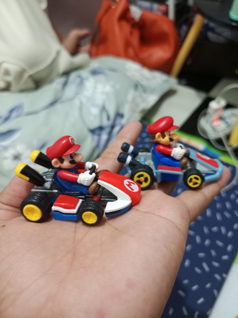 2x Mario Kart Pullback Racers - Mario & Luigi (Category: Vehicle & Diecast Models) located in Manila. Submitted by warmcrystal_269010 (Listing ID 1464465859, Image 2). Description: - Set of 2 Mario Kart pullback racers - Includes Mario and Luigi in their iconic karts - Great for fans of the Mario Kart game - Toys roll and are perfect for display - Ideal for collectors or for kids' playtime.