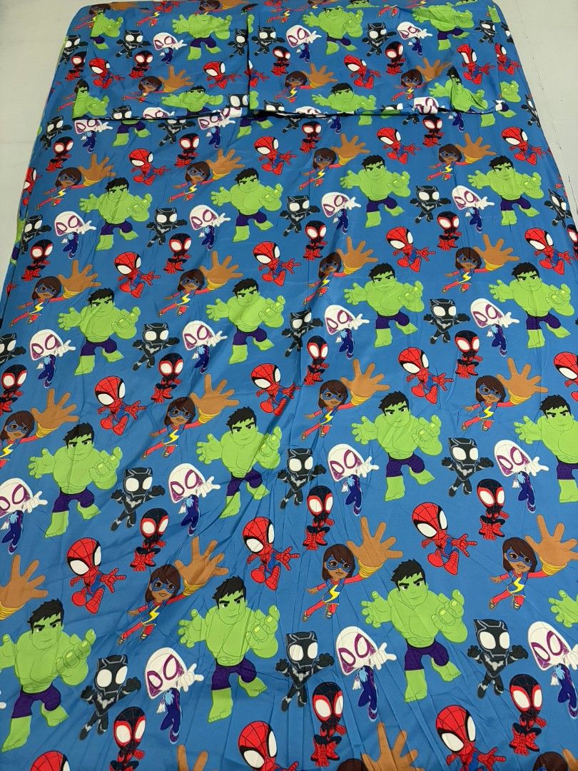3 in 1 Bedsheet Marvels (Category: Bedding & Towels) located in Pateros City. Submitted by lovealy_07 (Listing ID 1464446821, Image 1). Description: Cotton garterized Brandnew double to Queen Size with 2 pillowcases.