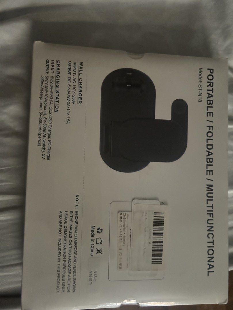 4 in 1 multiple charger for iphone (Category: Chargers & Cables) located in Manila. Submitted by neiljacob (Listing ID 1464387320, Image 2). Description: - Multifunctional 4-in-1 charging station - Charges iPhone, Apple Watch, AirPods, and Apple Pencil simultaneously - Sleek and organized design - Ideal for decluttering your desk or nightstand - Compatible with various Apple devices.