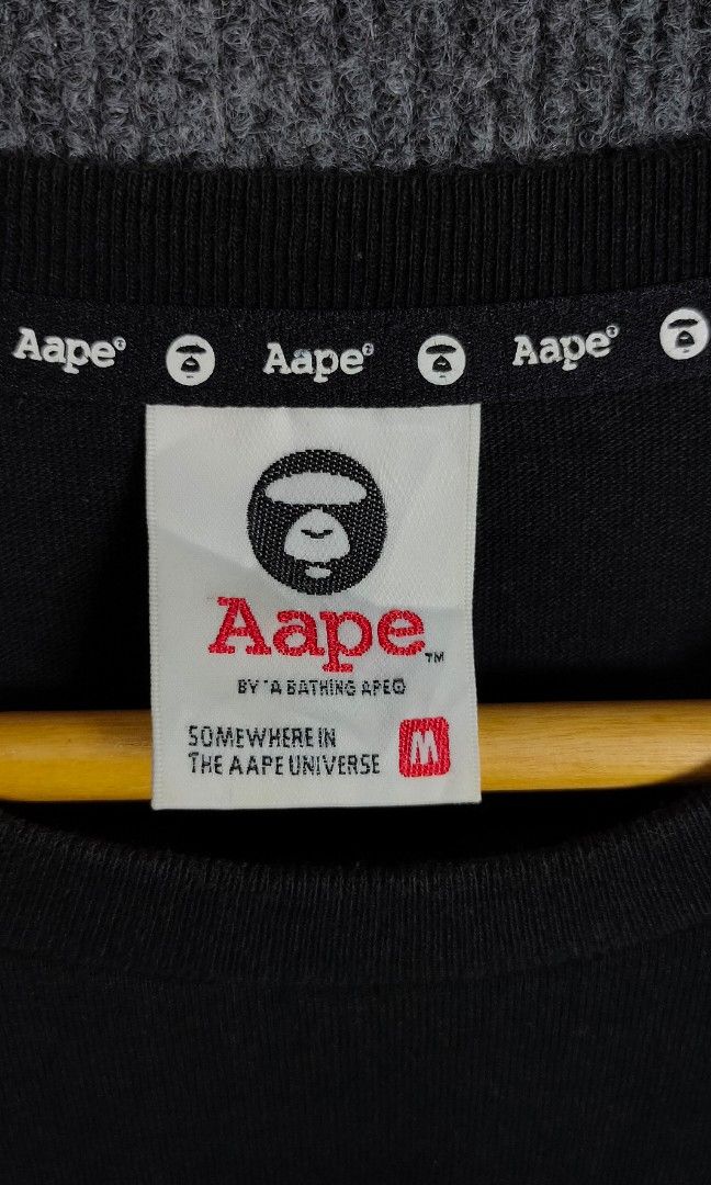 Aape (Category: Tshirts & Polo Shirts ) located in Bolinao. Submitted by tokiya. (Listing ID 1464408290, Image 3). Description: Aape Size Medium-Large 20.5x29 (repaired small pin hole, not noticeable).