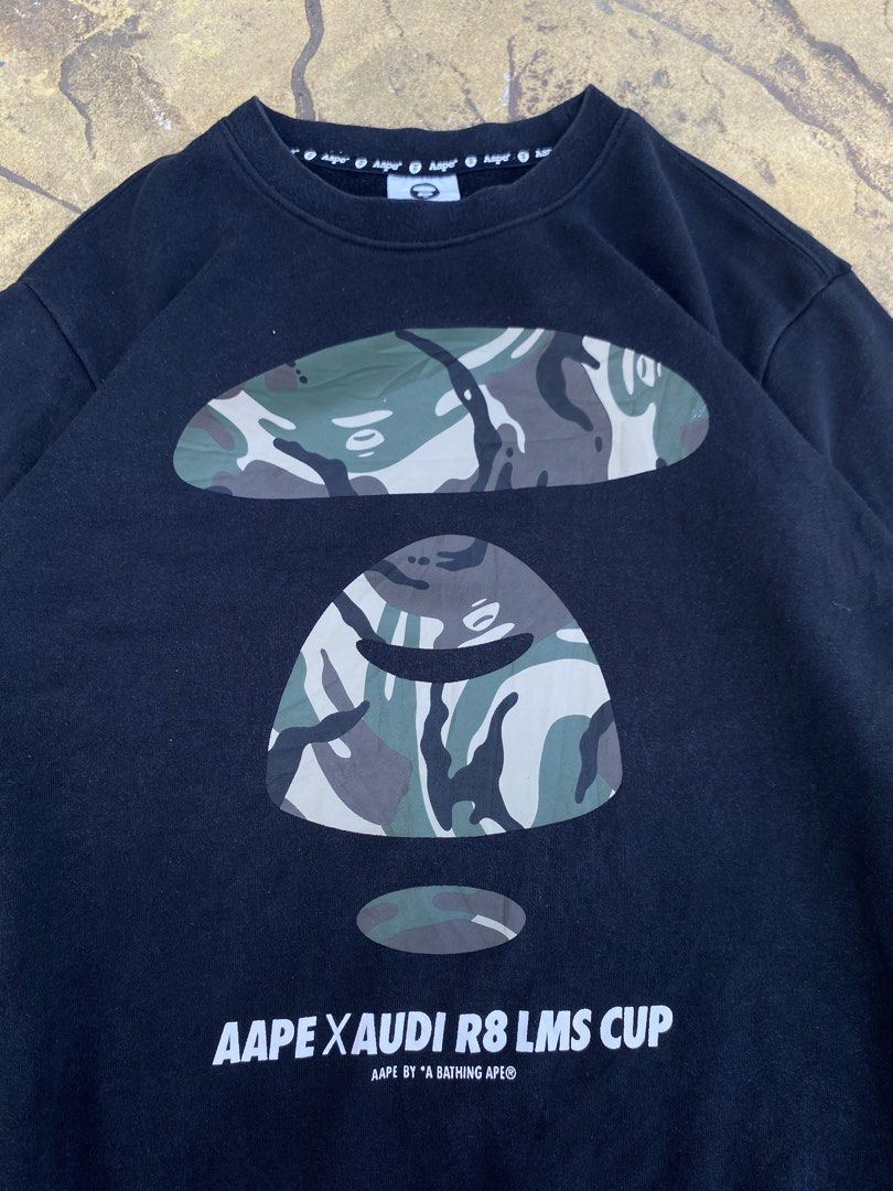AAPE X AUDI R8 LMS CUP (Category: Hoodies) located in Manila. Submitted by zzztine (Listing ID 1464434824, Image 2). Description: 💎AAPE X AUDI R8 LMS CUP 💎 Dimes: 21*25 Color rate:9.5/10 Condition: EXCELLENT .