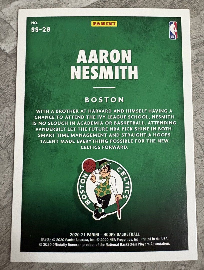 Aaron Nesmith SS-28 (Category: Raw Singles) located in Manila. Submitted by steadycards80 (Listing ID 1464367385, Image 2). Description: .