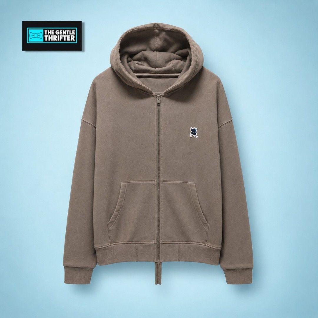 Ader Error Small Logo Full Zipped Muted Brown Hoodie (Category: Coats, Jackets and Outerwear) located in Quezon City. Submitted by thegentlethrifter_1.0 (Listing ID 1464375312, Image 1). Description: Color Rate: 9.6/10 (Good Condition) Size on Tag: A2 (Mens) Fit to: M to L (Mens) XL to 2XL (Womens) Oversized Price: Php 350 + Shipping Dimes: 27 inches (Length) 22.5 inches (Width) Issue: Oil Stains / Dirt or Black Stain At The Top Of The Hood / Mis