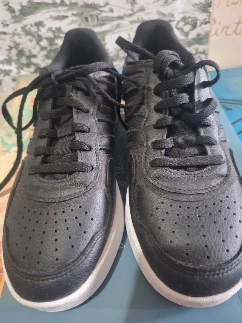 Adidas Black Sneakers (Category: Sneakers) located in Marikina City. Submitted by bags21.ph (Listing ID 1464373159, Image 1). Description: - Classic black Adidas sneakers - Iconic three-stripe design - Perforated toe box for breathability - Secure lace-up closure - Clean white sole - Ideal for casual outings and everyday wear.