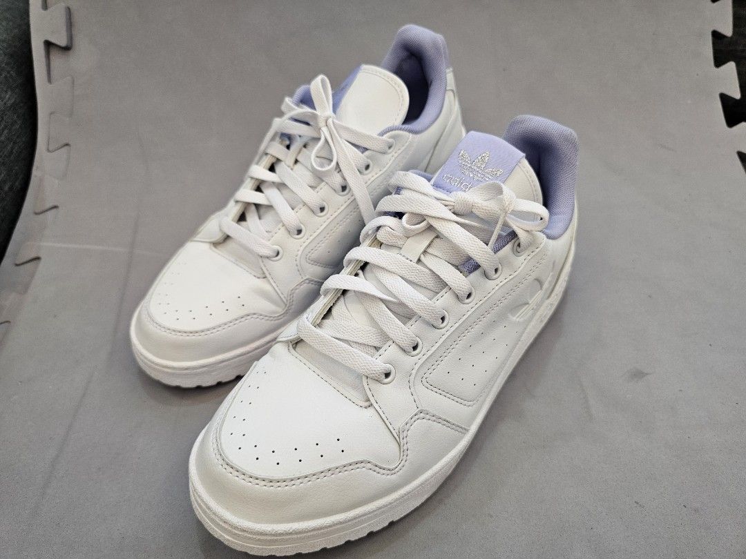 Adidas NY 90 wmns (Category: Sneakers) located in Manila. Submitted by john.tulalian (Listing ID 1464404396, Image 1). Description: Color (White dust purple) Size 9 women no Box Good as new Used Once only. Negotiable Price+Sf.