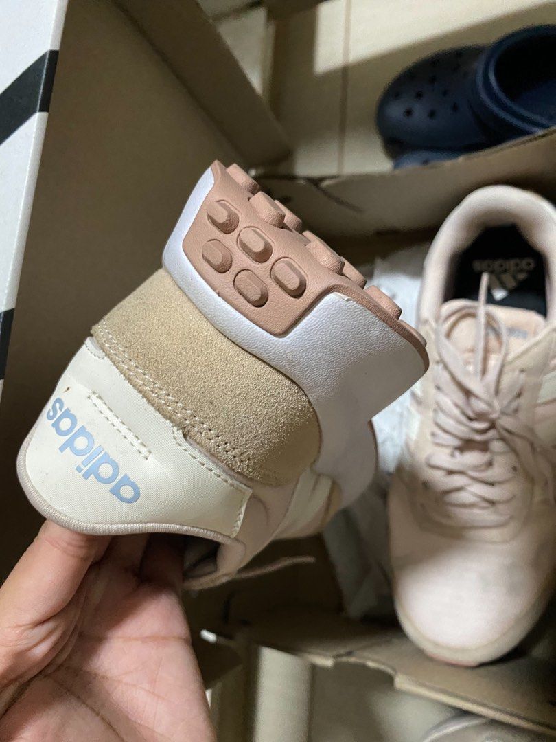 Adidas Pink & Beige Sneakers (Category: Sneakers) located in Manila. Submitted by cheetosjalapeno.f6b498 (Listing ID 1464492013, Image 3). Description: - Adidas sneakers in a lovely pink and beige colorway. - Features the iconic three-stripe design. - Secure lace-up closure. - Built with a comfortable sole for all-day wear. - Ideal for everyday use. - Size: 6 UK.
