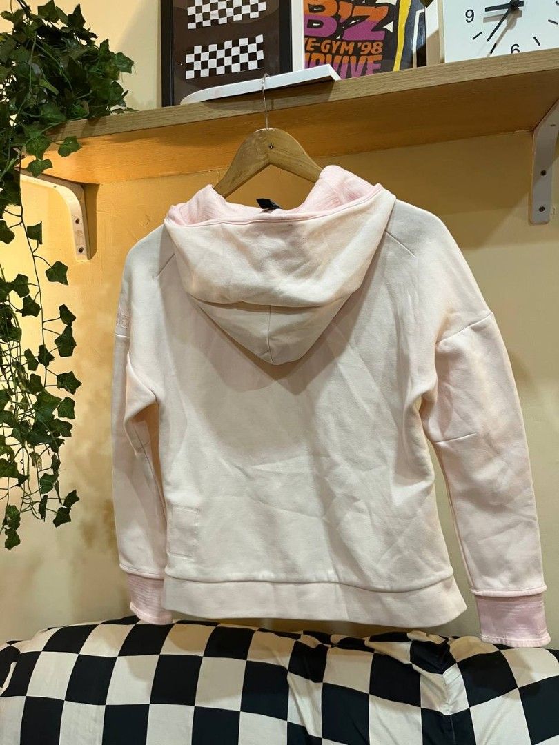 Adidas Z.N.E. Pulse Full-Zip Hoodie (Category: Coats, Jackets and Outerwear) located in Quezon City. Submitted by michypeachyy1 (Listing ID 1464494950, Image 2). Description: 680 plus shipment light pink color way width 19.5 up to 23 inches length 22.5 inches.