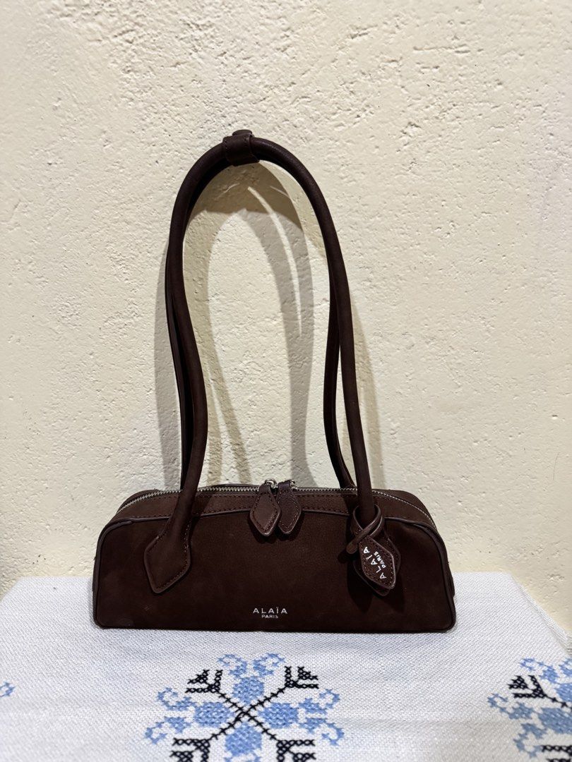 Alaia Brown Suede Bag (Category: Shoulder Bags) located in Manila. Submitted by namiskyumi (Listing ID 1464420324, Image 1). Description: - Alaia Brown Suede Bag - Looks very elegant - a statement piece RFS: have 2 kinds of this already.