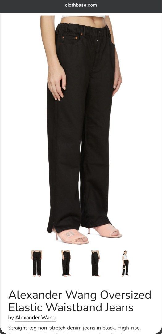 Alexander Wang Oversized Elastic Waistband Jeans (Category: Jeans) located in Manila. Submitted by afterhype (Listing ID 1464387323, Image 2). Description: Alexander Wang - Oversized Elastic Waistband Jeans W 28-36 L 42 R 13.5 T 12 H 9.