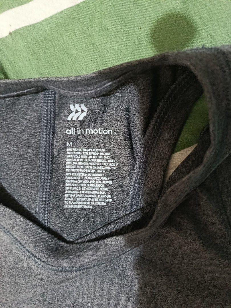 All In Motion Grey Athletic Tank Top (Category: Activewear) located in Manila. Submitted by suguru.chan (Listing ID 1464478759, Image 2). Description: fits M-L .