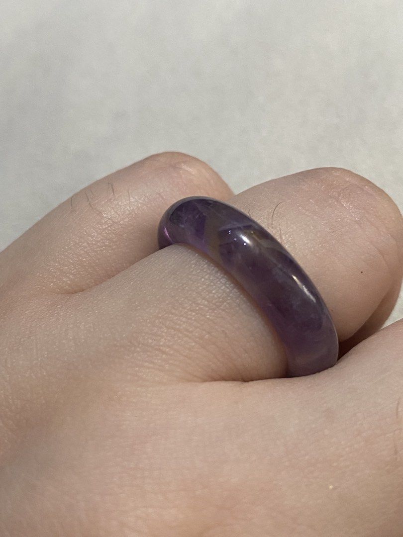 Amethyst Bangle Ring S9 (Category: Rings) located in Quezon City. Submitted by vchristineandrea (Listing ID 1464418702, Image 1). Description: Amethyst is a purple variety of quartz widely used for stress relief, meditation support, and symbolic energy protection. -With natural texture .