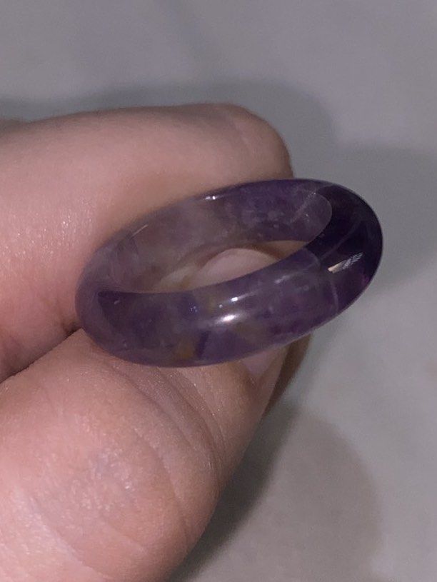 Amethyst Bangle Ring S9 (Category: Rings) located in Quezon City. Submitted by vchristineandrea (Listing ID 1464418702, Image 3). Description: Amethyst is a purple variety of quartz widely used for stress relief, meditation support, and symbolic energy protection. -With natural texture .