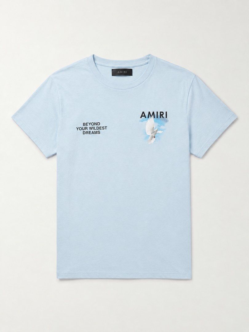AMIRI Rainbow Dove T-Shirt (Category: Luxury Apparel) located in Palo. Submitted by kat.bins (Listing ID 1464452528, Image 1). Description: Dimes Width - 21 Length - 26.