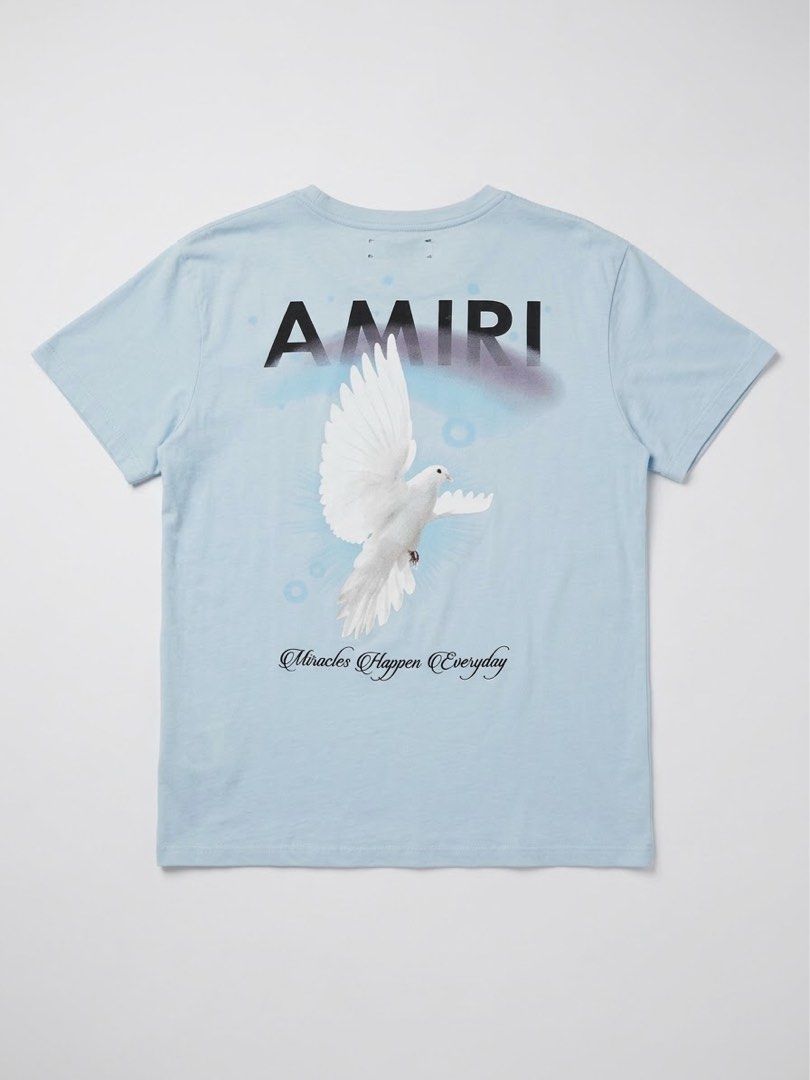 AMIRI Rainbow Dove T-Shirt (Category: Luxury Apparel) located in Palo. Submitted by kat.bins (Listing ID 1464452528, Image 2). Description: Dimes Width - 21 Length - 26.