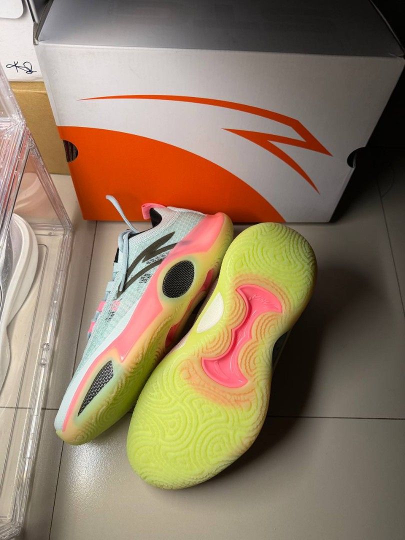 ANTA Basketball Shoes (Category: Sneakers) located in Davao. Submitted by jgornez1539244 (Listing ID 1464555991, Image 2). Description: - ANTA Basketball Shoes - Colorway: Light Blue & Pink - Includes Original Box - Ideal for Basketball & Casual Wear - Feel free to ask questions!.