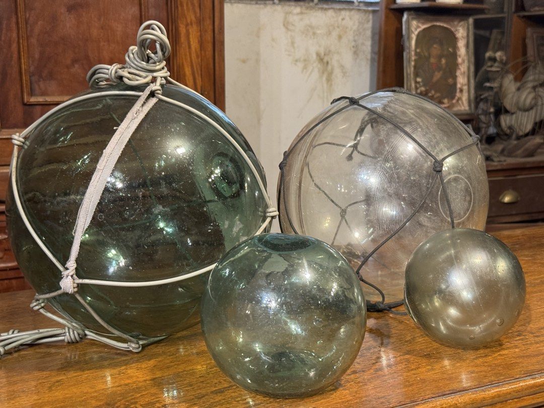Antique Buoyas Glass Floaters (Category: Other Home Decor) located in Manila. Submitted by sinaunang_gamit (Listing ID 1464458983, Image 2). Description: Antique Buoyas Glass Floaters 10”, 5” and 4” Take all for 5k only.