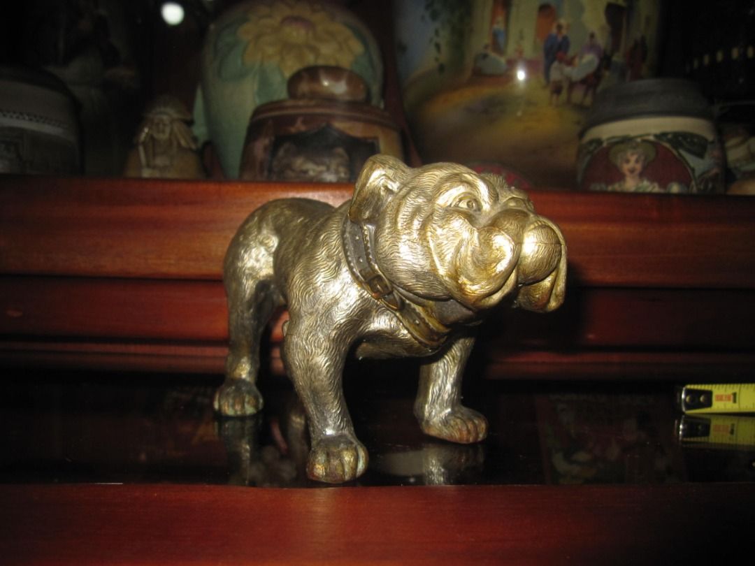 Antique Silver Over Bronze Bulldog (Category: Vintage Collectibles) located in Baguio. Submitted by winstonsheebamonna (Listing ID 1464375821, Image 3). Description: Antique Silver over Bronze Bulldog 1920's Beautiful form & detail Solid bronze with Silver overlay Purchased in NY in the 80's.