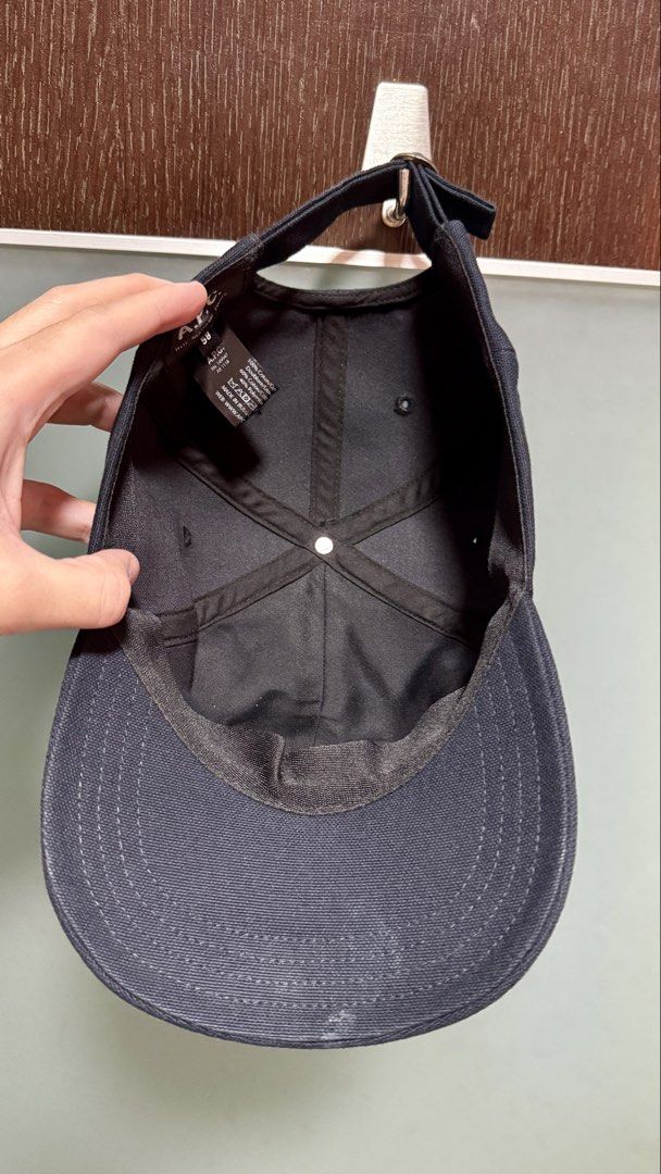 A.P.C. Rue Madame Paris Cap Size 58 (Category: Caps & Hats) located in Mandaluyong City. Submitted by noms11 (Listing ID 1464464700, Image 2). Description: - Navy blue A.P.C. Rue Madame Paris cap - Size: 58 - Features A.P.C. logo on front patch - Adjustable strap at the back for a custom fit - Material: Cotton blend - Made in Vietnam.