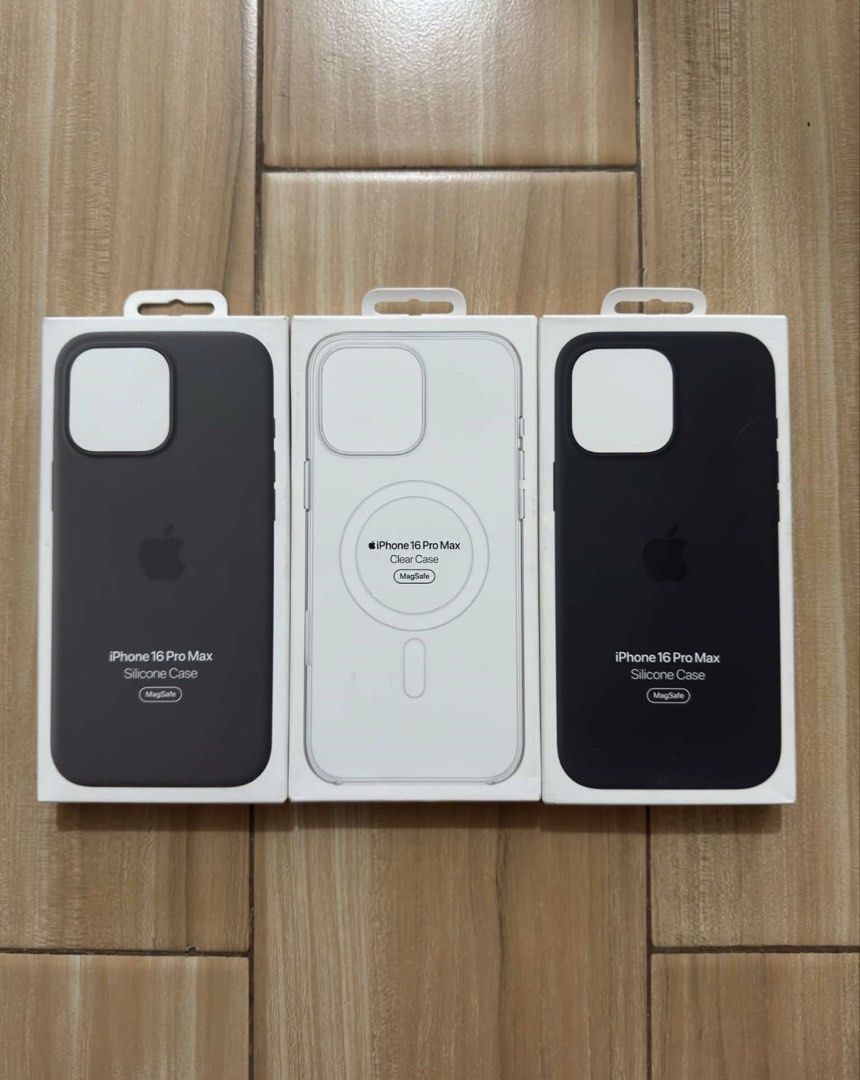 APPLE IPHONE 16 PRO MAX (Category: Cases & Sleeves) located in Binan City. Submitted by vintage_and_trendy_fss (Listing ID 1464407215, Image 1). Description: FOR SALE : Brandnew Apple Iphone 16 Pro Max cases ✅ Clear ✅ Gray ✅ Black Sealed and w/ price tag Original.