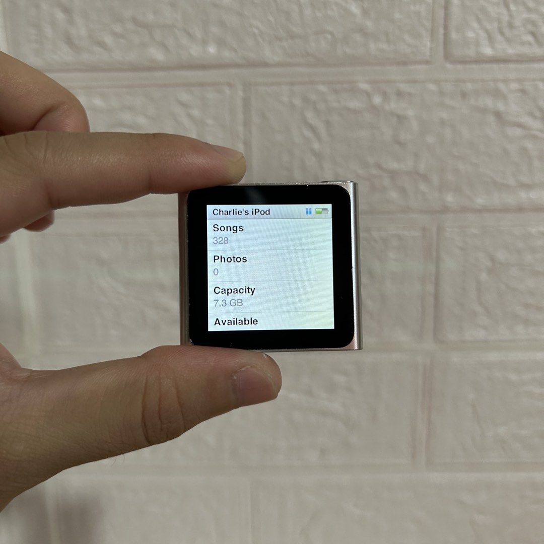 Apple iPod Nano 6th Gen (8GB, Silver) (Category: Portable Music Players) located in Manila. Submitted by ch4rli3_02 (Listing ID 1464465706, Image 3). Description: Apple iPod Nano 6th Gen ₱4,000 (FIXED PRICE) Physical Condition: Newly replaced battery (brand new). Has visible scratches on the body and screen. • 8GB Storage • Loaded with songs for testing • Touch and all buttons working perfectly Inclusions: • Unit • 30 Pin Cable Payment Method: • 