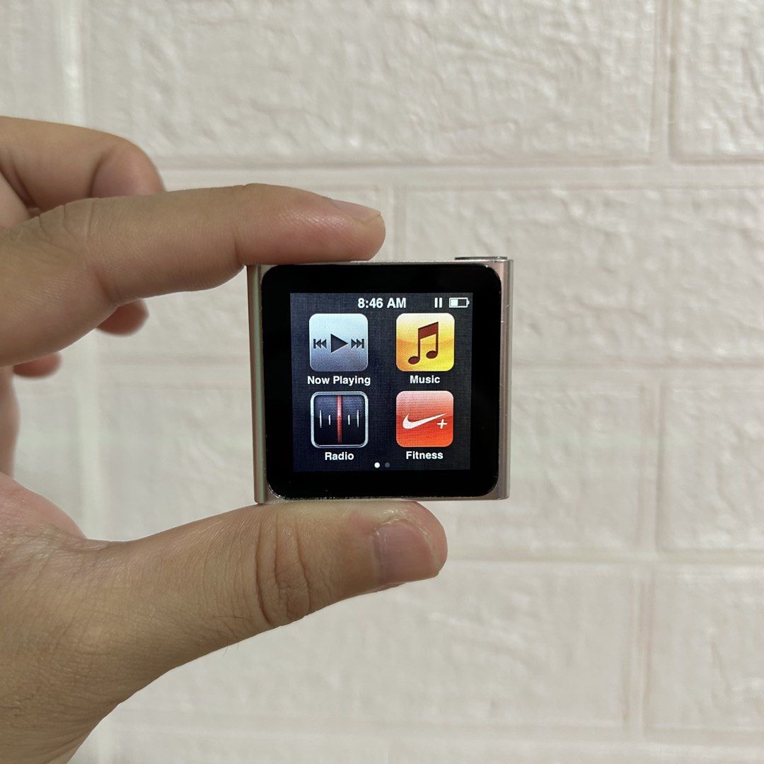Apple iPod Nano 6th Gen (8GB, Silver) (Category: Portable Music Players) located in Manila. Submitted by ch4rli3_02 (Listing ID 1464465706, Image 1). Description: Apple iPod Nano 6th Gen ₱4,000 (FIXED PRICE) Physical Condition: Newly replaced battery (brand new). Has visible scratches on the body and screen. • 8GB Storage • Loaded with songs for testing • Touch and all buttons working perfectly Inclusions: • Unit • 30 Pin Cable Payment Method: • 