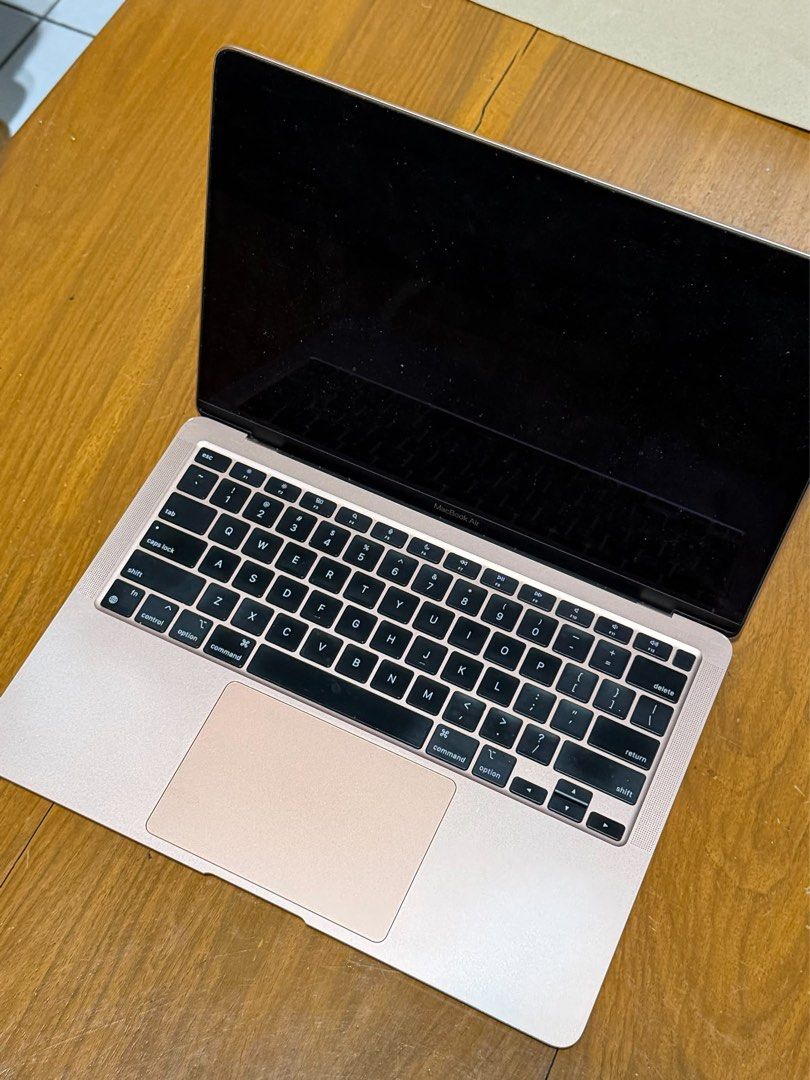 Apple MacBook Air (Rose Gold) (Category: Laptops & Notebooks) located in San Fernando. Submitted by m_ang_0123 (Listing ID 1464535540, Image 2). Description: - Rose gold MacBook Air for sale - Optimized battery charging enabled - Ideal for school and work - Lightweight and highly portable design.