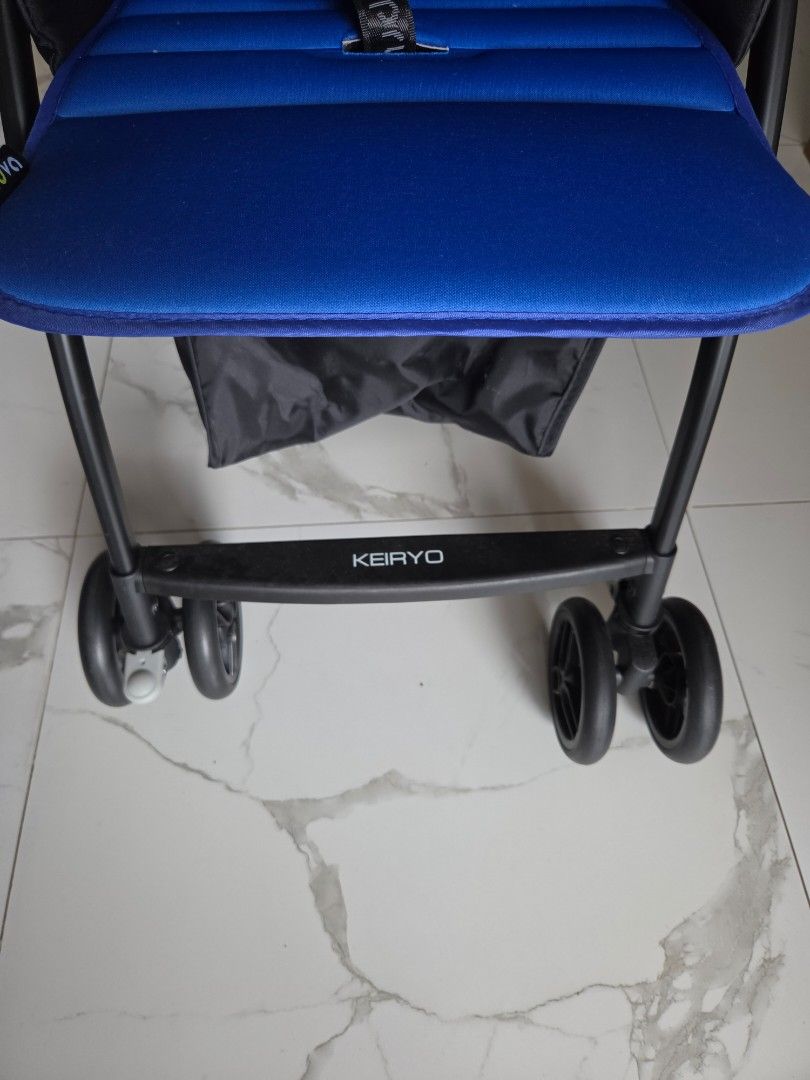 Apruva Keiryo Lightweight Baby Stroller - Blue (Category: Strollers) located in Taytay. Submitted by boymomof3 (Listing ID 1464400345, Image 2). Description: - Lightweight Keiryo stroller - Blue seat and canopy with a fun star pattern - Easy to maneuver with four wheels - Convenient storage basket underneath - Folds compactly for easy storage and travel - Perfect for on-the-go families - Received as a gift and used only once to test it. - RFS: de