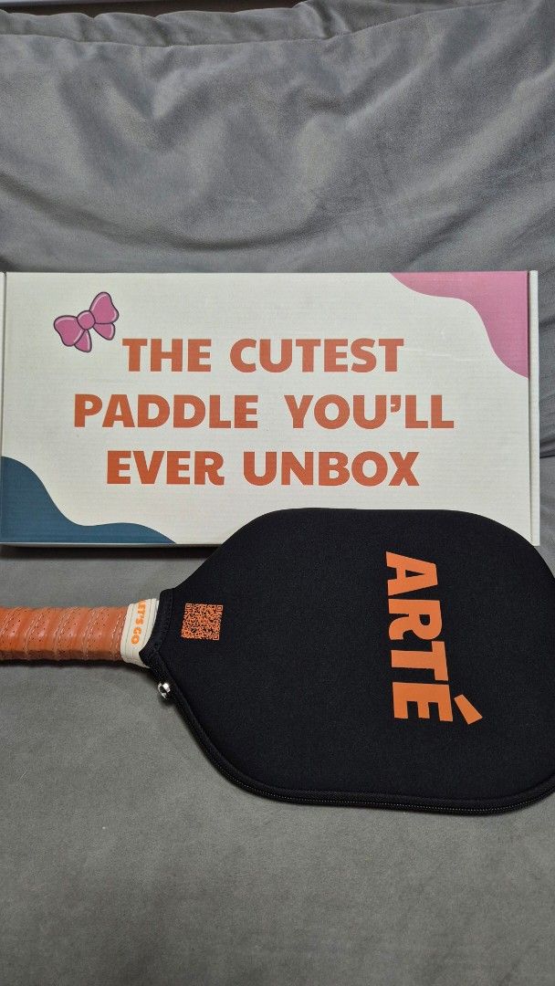 ARTE Pickleball Paddle - Bliss v2 (Category: Racket and Ball Sports) located in Caloocan City. Submitted by greenthumbmnl (Listing ID 1464469085, Image 3). Description: - ARTE Bliss v2 pickleball paddle - Adorable and cute design - Comes with a protective cover - Ideal for playing pickleball - Get ready for your next game with this stylish paddle approx 5 times used only still like new condition.