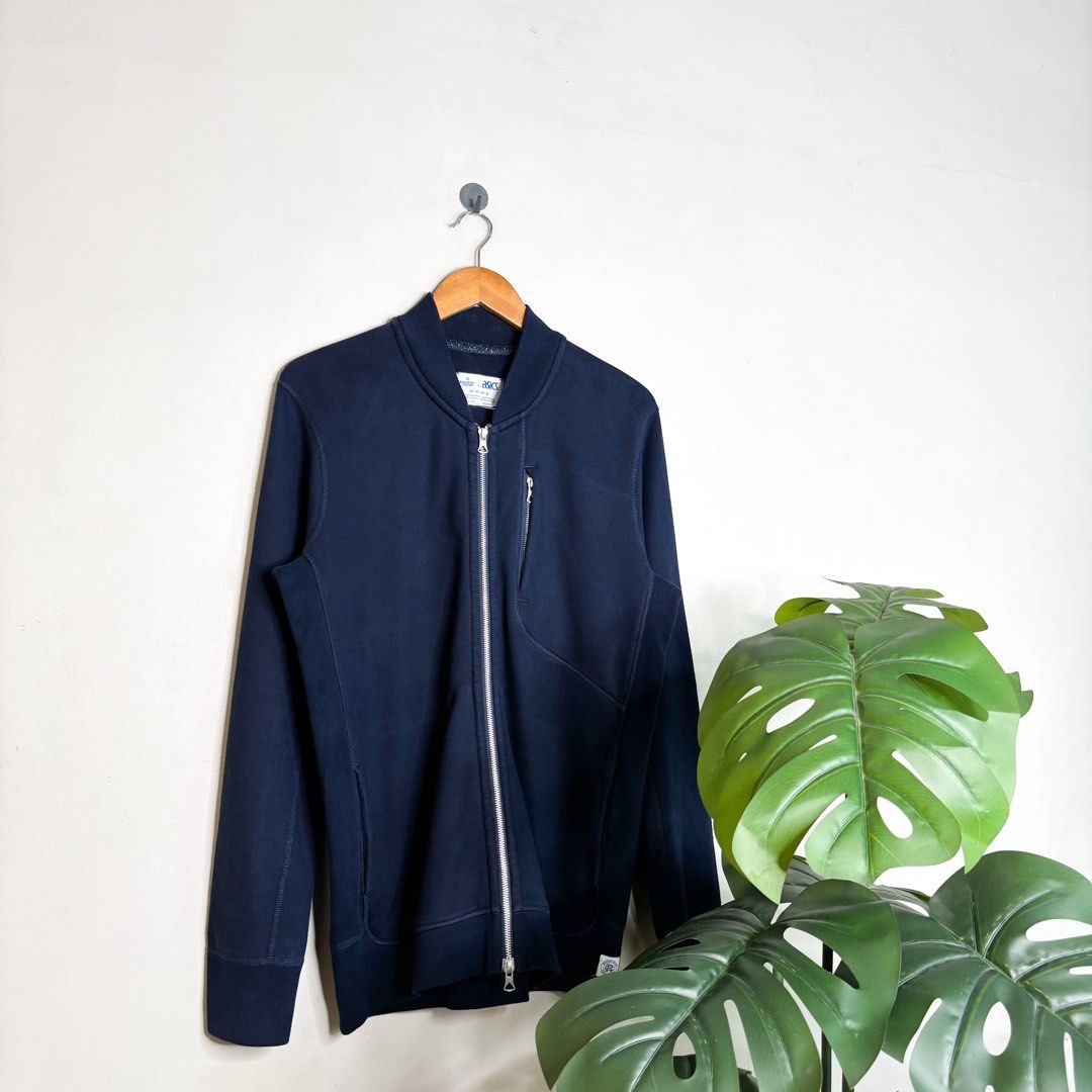 Asics x Reigning Champ | Bomber Jacket. (Category: Coats, Jackets and Outerwear) located in Manila. Submitted by bypiecesandstories (Listing ID 1464481438, Image 2). Description: Asics x Reigning Champ | Bomber Jacket. 799 PHP 🧡 Perfect Condition Can Fit — Small to Large Dimensions — W 22.5" L 29" An Asics x Reigning Champ jacket with a clean, sporty look and reflective detailing on the back. Versatile and easy to wear, it’s a great everyday lay