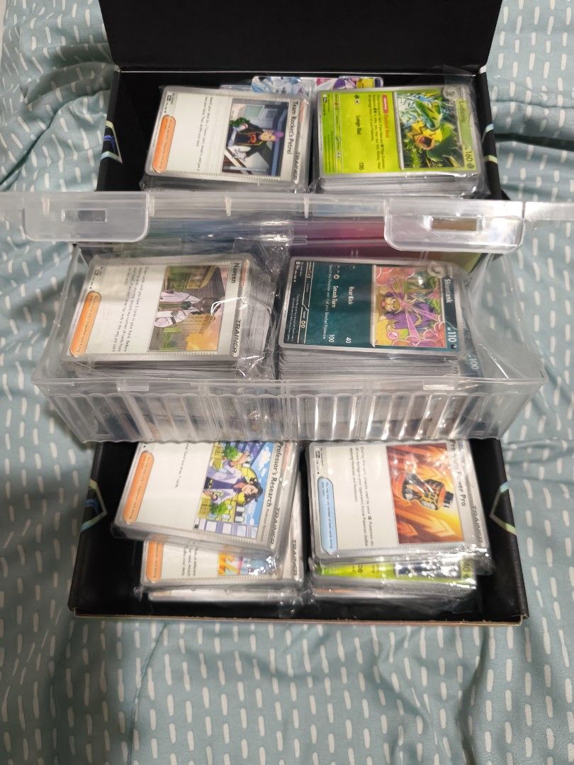 Assorted characters (Category: Raw Cards) located in Singapore. Submitted by lerk.liao (Listing ID 1464401034, Image 2). Description: Selling Pokémon TCG janks, English version, total 1500+ cards Welcome to offer, negotiable, thanks.