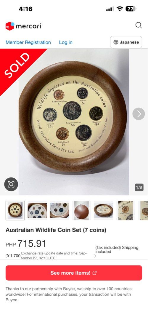 Australian coins native wildlife collection set (Category: Currency) located in Zamboanga. Submitted by lcomprendio26013 (Listing ID 1464433902, Image 3). Description: 2 👁PLEASE READ THE DESCRIPTION BEFORE YOU ORDER OR CHAT ME👍 AUTHENTIC collection of Australian coins featuring native wildlife produced by Royal Australian Coins Pty Ltd 7” diameter 📢pay today,ship out tomorrow 📢All picture posted are actual item that will you get 📢📢pg hnd aq