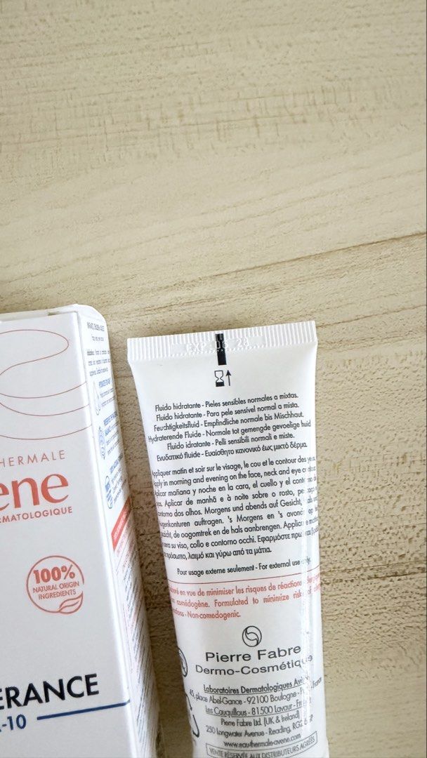 Avène Tolerance Hydra-10 Hydrating Fluid 40ml (Category: Face Care) located in Cainta. Submitted by getsometin (Listing ID 1464369191, Image 2). Description: .